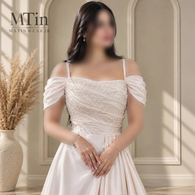 پیراهن ماکسی ساتن ساناز